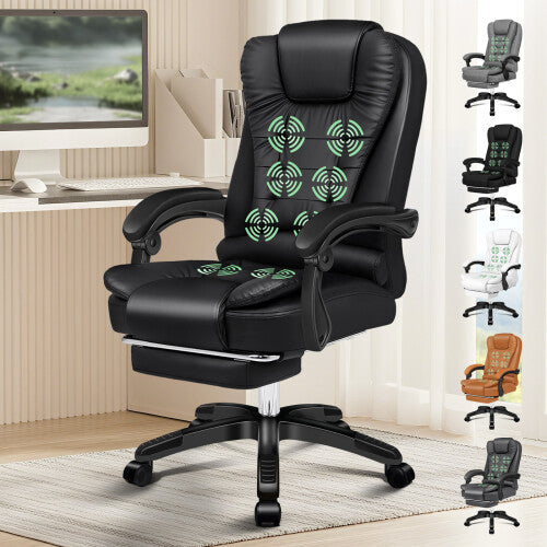 (Elias-Black) ELFORDSON Massage Office Chair Gaming Chair Heated