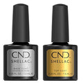 CND Shellac Power Polish Gel UV Base & Top Coat (7.3ml each) - 2-in-1 Scratch-Resistant, High-Gloss Nail System, CNDNEWCAT78