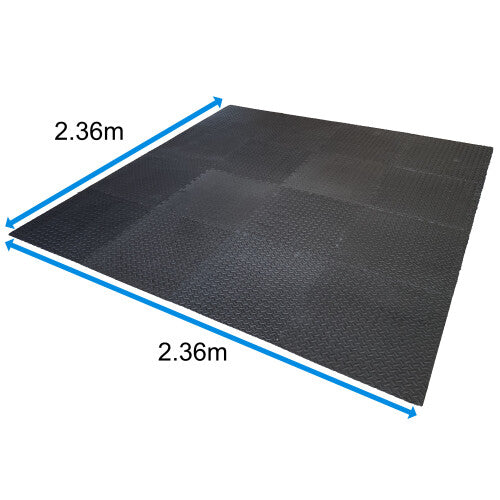 (16 Mats - 2.36m x 2.36m) Happy Hot Tubs Interlocking EVA Floor Mat Base Surround Floor Protector Hot Tub