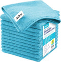 delka Microfibre Cleaning Cloths –Multi-Purpose, Ultra Soft & Lint-Free –Reusable, Streak-Free for Kitchen, Car, Glass, Windows & Electronics (Blue,12 Pack)