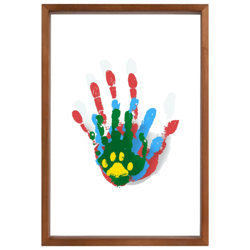 Clear Family Handprint Kit - DIY Framed Keepsake for New Parents, Baby & Pets
