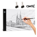 A4 LED Light Board, 3 Level Dimmable Brightness USB Power Crafts Table for Tracing, Drawing Sketch Pad