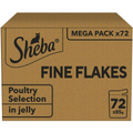 SHEBA - Adult Wet Cat Food Pouches - 72 x 85 g - Poultry - Bulk Cat Food Megapack - 72 Jelly Pouches