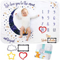 Baby Monthly Milestone Blanket Girl Or Boy, Unisex | Month Blanket Baby For Pictures | Personalized Shower Gifts New Moms | Track Growth & Age | Soft,