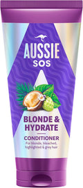 Aussie SOS Blonde and Hydrate Conditioner 200ml for Bleached, Highlighted and Grey Hair, Detangles and Softens while Providing Hydration to Blonde and Silver Hair Prone to Dryness
