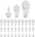 Non-Trace Picture Hook[30 Pcs], Wall Studs, Picture Hanging Kit, Frame Hanger Hook, for Hanging Paintings Photos Mirror