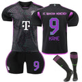 (24) 2324 Bayern Away Shirt No. 9 Kane Jersey Set with Socks