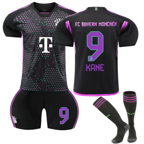 (24) 2324 Bayern Away Shirt No. 9 Kane Jersey Set with Socks