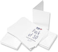 Craft UK, 50 Blank Cards and Envelopes for Card Making, Made in the UK, Lasting Quality, White, 5 x 7-Inch