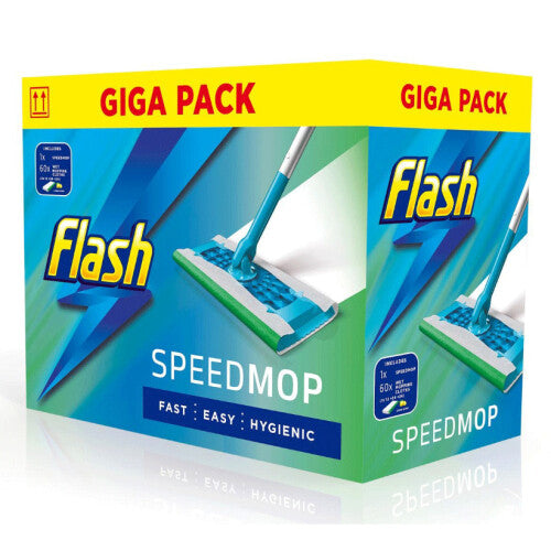 Flash Speedmop & 60 Wet Mop Cloth Refills Giga Pack