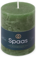 Spaas Rustic Pillar Candle 70/95 mm 35h, Dark Green