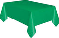 Solid Emerald Green Rectangular Plastic Table Cover (137cm x 274cm) 1 Count - Elegant & Durable Tablecloth for Parties, Events, and Home Use