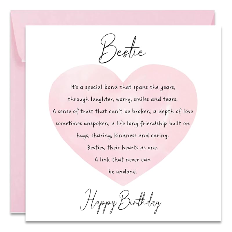 Printperfect - Friend Birthday Card For Her - Female - Best Friend Birthday Card - Special Bestie Cards For Women