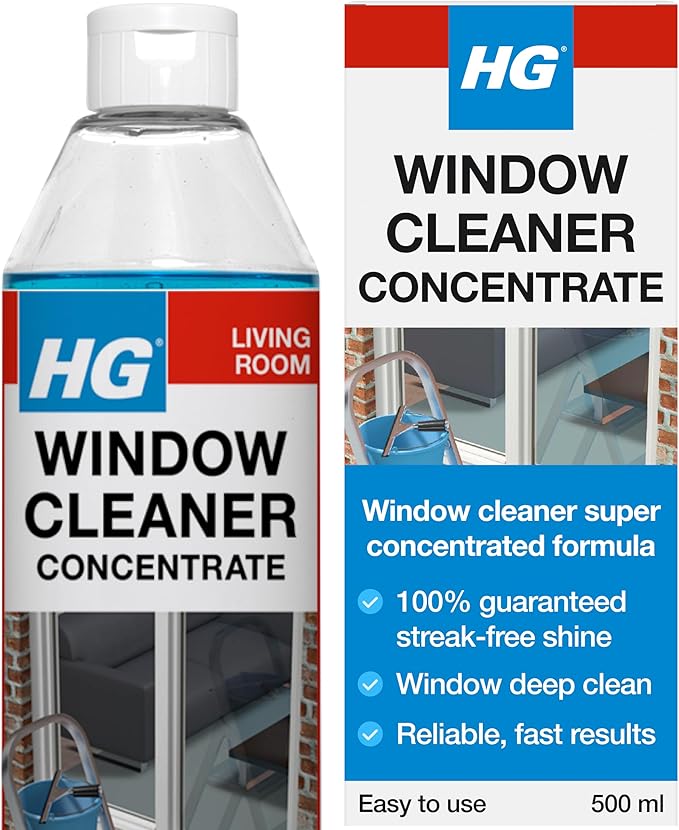 HG Window Cleaner, Professional Concentrate, Streak-Free Shine – 500ml