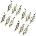 12Pcs Luminous Carp Fishing Feeder Coil Inline Method Fishing Tackle Bait Thrower In-Line Method Lures Cage Basket Baits