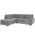 (Left Hand, Grey) Amalfi Full Back Fabric Corner Sofa