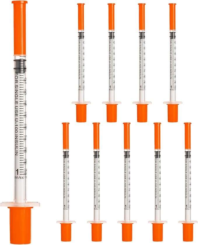 20 Pack 1ml 31Gx6mm Plastic Multiple Uses Measuring Tools, Individually Wrapped