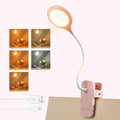 Akynite 3W Rechargeable Clip on Bed Light, Type C Charging, 5 Colour & 5 Brightness, 28 LED Touch Control Bedside Lamp Flexible, Small Battery Clip Light, Reading Light Clip on Bed for Kids, Pink[Energy Class A]