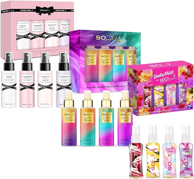 So…? Love Yourself Womens Body Mist Gift Set Bundle (4x 50ml) Pack of 3