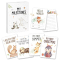 50 Baby Milestone Cards in English, Unisex Milestone Baby Cards for New Parents, Baby Monthly Milestone Cards, Ideal Baby Shower Gifts & Keepsake, Ne