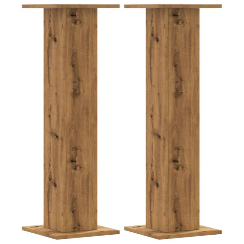 (oak, 30 x 30 x 95 cm) vidaXL Speaker Stands Living Room Speaker Floor Stand 2 pcs Engineered Wood