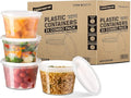 Caterserve Food Storage Container Set – 24 Food Containers with Lids Combo – Microwave and Freezer Safe Storage Tubs for Food – Non-BPA Meal Prep Containers - Reusable and Dishwasher Safe – 16oz