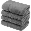 (Charcoal Grey) 4 X Luxury Hand Towels 100% Egyptian Cotton Gym Saloon Towels