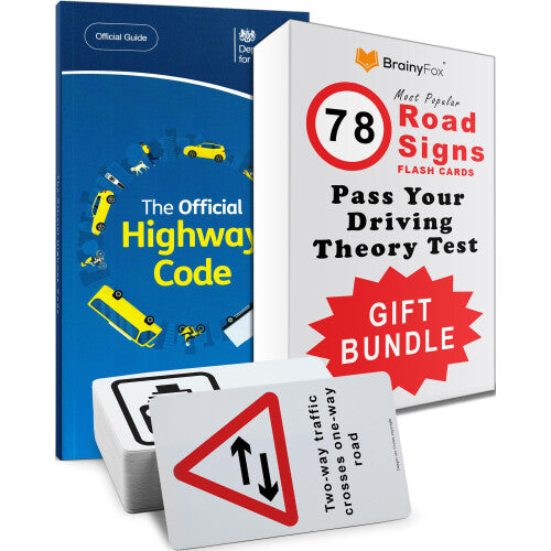 UK Driving Theory Test Kit: The Official Highway Code Book 2025 UK + 78 Road Signs Flash Cards. 16th & 17th Birthday Gifts for Girls & Boys