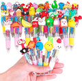 32Pcs Mini Multicolor Pens All in One 4 in 1 Cute Pens for Kids, Party Bag Fillers for Kids Classroom Fun Retractable Ballpoint Pen Gifts Party Favours School Supplies