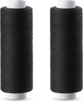 Black Thread, 2 PCS 200 Yards All Purpose Black Thread for Sewing, Hand Stitching, Embroidery
