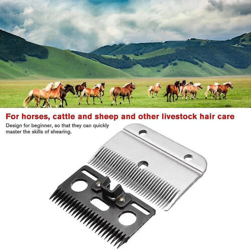 A2 Medium Horse Clipper Blades Set for Wolseley, Liscop & Liveryman - Carbon Steel, Long-Lasting, Resharpenable