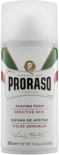 Proraso Shaving Foam, 300ml, Sensitive Shaving Foam Protects Skin and Prevents Irritation with Oat and Green Tea Extracts, Made in Italy, White