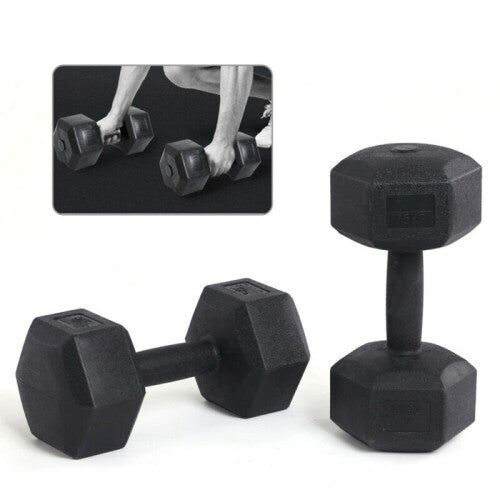 (2x10kg) 2x5/7.5/10kg Dumbbells Set Hexagon Dumbbell Home