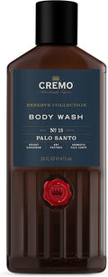 Cremo Reserve Collection Body Wash, Men's Shower Gel for Body Skin Care, Palo Santo Luxury Fragrance, 473 ml