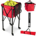 Foldable Aluminum Tennis Ball Cart Lightweight Holds 150 Tennis Balls