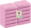 Utopia Towels - 12 Pack Luxury Wash Cloths Set (30 x 30 CM) 100% Cotton Ring Spun, Highly Absorbent and Soft Feel Washcloths for Bathroom, Spa, Gym, and Face Towel (pink)