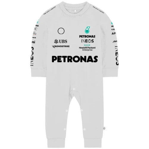 (White, 3M) 2024 Sports Baby Romper F1 Racing Lewis 44 George 63