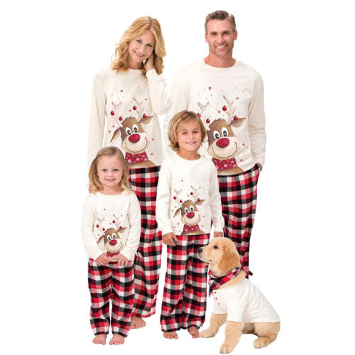 (  Kids-6 Years) Family Matching Christmas Pyjamas Adult Kids Xmas Nightwear Pajamas Pjs Set