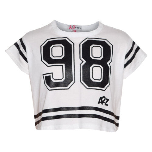 (13 Years, White) A2Z4Kids Girls Top Kids 98 Print Stylish Fashion