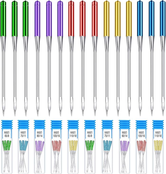 WILLBOND 30 pcs Sewing Machine Needles Universal Regular Point Needles for Home Compatible with Singer, Brother and Old Sewing Machine