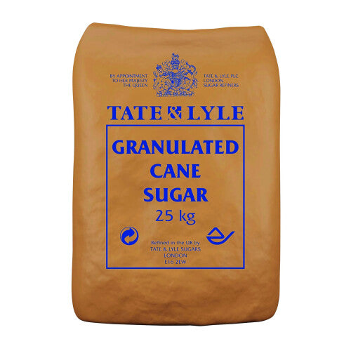 Tate & Lyle Fairtrade Granulated Sugar 25 kg â€“ Pure Cane Sugar for Baking & Sweetening