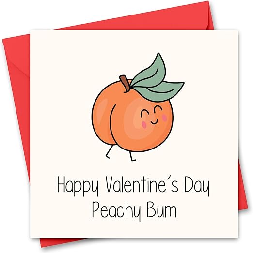 Funny Valentine's Day Card for Him or Her - Valentines Day Card for Girlfriend, Boyfriend, Husband or Wife - Valentine's Day Card for Fiance Fiancee - Cute Bum Joke Valentine's Day Card