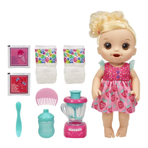 Baby Alive Magical Mixer Baby Doll, Strawberry Shake, Doll with Toy Bl