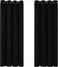Deconovo Blackout Curtains Bedroom Super Soft Thermal Insulated Eyelet Blackout Curtains for Living Room 46 x 54 Inch Black 2 Panels