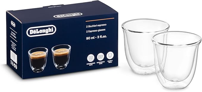 De'Longhi DLSC310 double-walled espresso glass set of 2, 2 pieces (pack of 1)