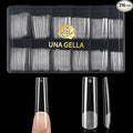 UNA GELLA Nail Tips Extra Long - 240Pcs Square Gel False Nails No C Curve XXL Long Square Press on Nails Full Cover for Nails Extensions Home Salon DIY 12 Sizes