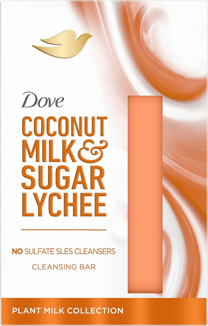 Dove Coconut Milk & Sugar Lychee whole body bar enriched with plant milk Beauty Bar Bar Soap for soft and smooth skin 141 g