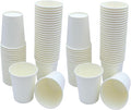 100 x 7oz White Paper Cups for Hot & Cold Drinks Biodegradable Leak-Resistant Eco-Friendly Single Wall Disposable Coffee/Tea Paper Cups