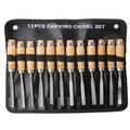 12-Piece Tool Wood Carving Knife Chisel Manual Roo