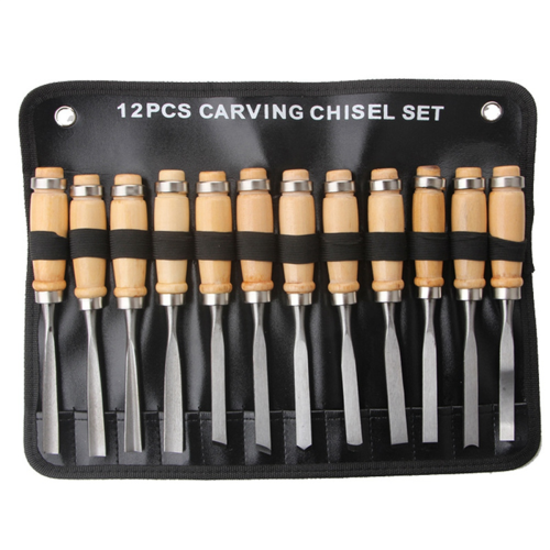 12-Piece Tool Wood Carving Knife Chisel Manual Roo
